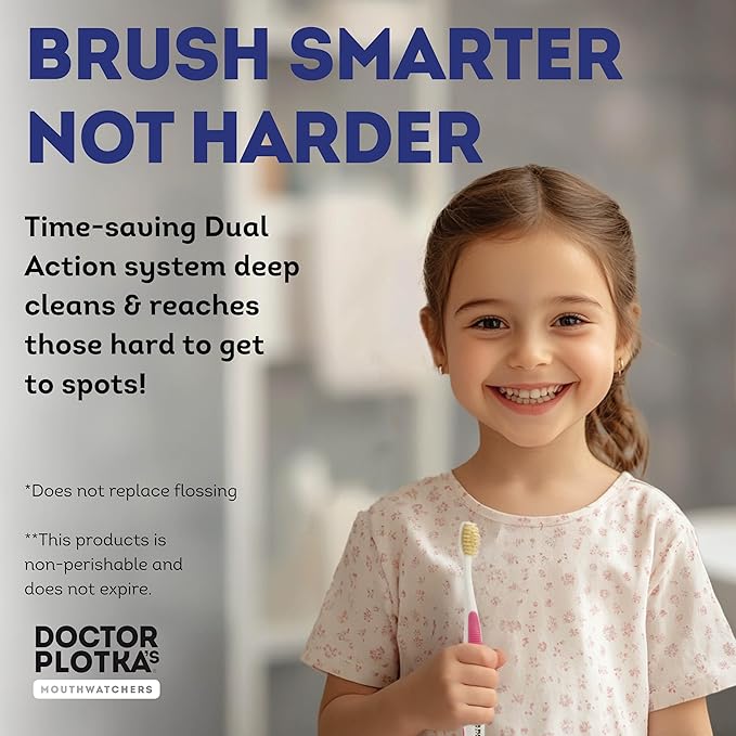 MOUTHWATCHERS Soft Childrens Flossing Manual Toothbrush, Value Pack of 4 - Image 2