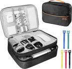 Electronics Travel Organizer, Large Double Layer Portable Waterproof Travel by Lcsmaokin