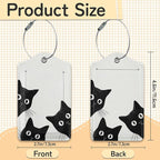 Black Cat Luggage Tag for Suitcase, Design - Image 3