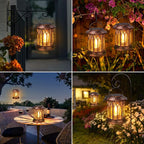 WdtPro Solar Lanterns Outdoor Hanging 2 Pack, Upgraded Bright Solar Lantern - Image 7