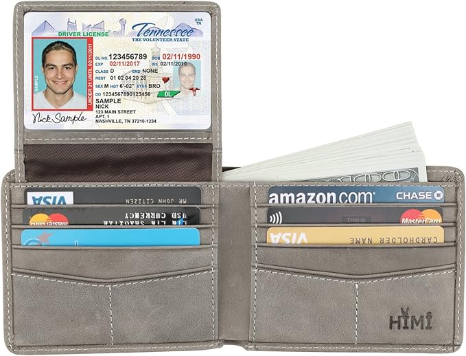 Wallet for Men-Genuine Leather RFID Blocking Bifold Stylish Wallet - Image 4