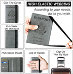 Passport Holder Cover Wallet Travel Essentials Leather Rfid Blocking Case - Image 3