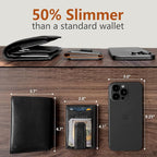 Airtag Wallet for Men- with Money Clip Gift Boxed, Magnetic Closure Slim - Image 5