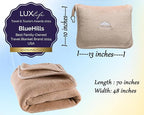 BlueHills Premium Soft Tall Travel Blanket Pillow - Image 3