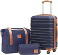 Coolife Suitcase Set 3 Piece Luggage Set Carry On Hardside Luggage by COOLIFE