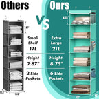 Simple Houseware 6 Shelf Hanging Closet Organizer - Image 4