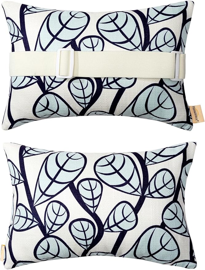 Patio Lounge Head Support Pillow & Cushion, Small Waterproof Throw Pillow by vmgreen