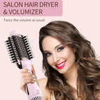 Hair Dryer Brush Blow Dryer Brush in One, Upgraded 4 in 1 Hair Dryer and Styler Volumizer with Negative Ion Anti-frizz Ceramic Titanium Barrel Hot Air Hair Straightener Brush