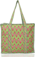 Cotton Quilted Tote Bag for Women – Large Beach & Travel Tote by ThirdEyeExport