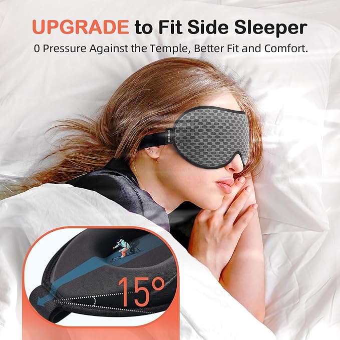 INNELO 3D Contoured Sleep Mask for Side Sleepers - Image 4