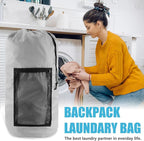 Laundry Bag Backpack, Dirty Clothes Travel Bag - Image 3