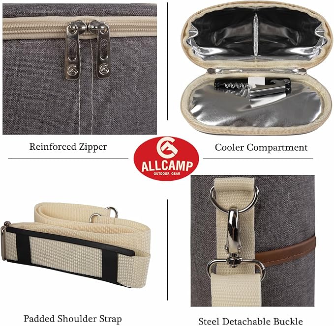 ALLCAMP OUTDOOR GEAR 2 Bottle Wine Tote Carrier - Image 3