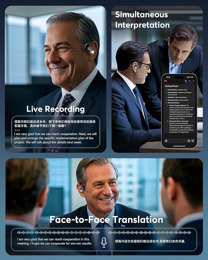 AI Translation Earbuds Real Time, 3-in-1 Translator Earbuds 144 Languages & - Image 4