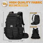 50L Military Tactical Backpack Hiking Waterproof Backpack Large Military Pack 3 - Image 2