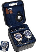 KAMIER Watch Travel Case with Combination Lock by KAMIER
