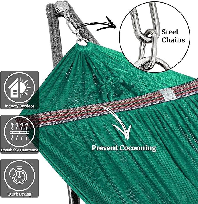 Tranquillo Double Hammock with Stand Included - Image 2