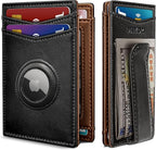 Airtag Wallet for Men- with Money Clip Gift Boxed, Magnetic Closure Slim by Miyozi