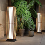 Grand patio 2-Piece Outdoor Floor Lamp Solar Powered Lantern Waterproof Wicker - Image 8