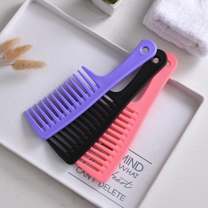 Wide Tooth comb, Large Detangling Comb for Women and Men, Durable Styling Brush for Curly, Long, Wet Hair Types - Professional Hair Care.