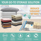6 Pack Vacuum Storage Bags, Space Saver Bags Compression Storage Bags - Image 2