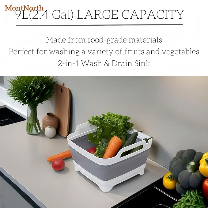 Collapsible Wash Basin 9L, Foldable Dish Tub - Image 7
