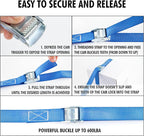 Cartman 1" x 12' Lashing Straps Cargo Tie-Down Strap Up to 600lbs, 6pk in Carry - Image 4