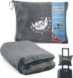 Resty 65"x40" Traveling Airplane Blanket, Deep Gray – Lightweight, Velvety Soft by Resty
