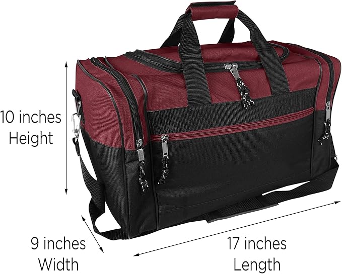 DALIX 17" Blank Duffle Bag Duffel Bag Travel Size Sports Durable Gym Bag - Image 5