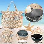 Beach Pool Bags Tote for Women Ladies Large Gym Tote Carry On Bag - Image 5