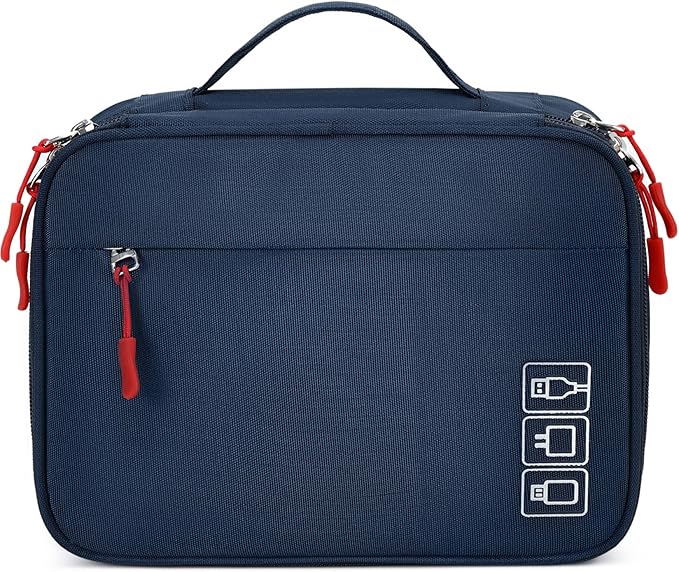 MIRLEWAIY Electronics Cable Organizer Bag, Water-resistant Tech Pouch, Portable - Image 9