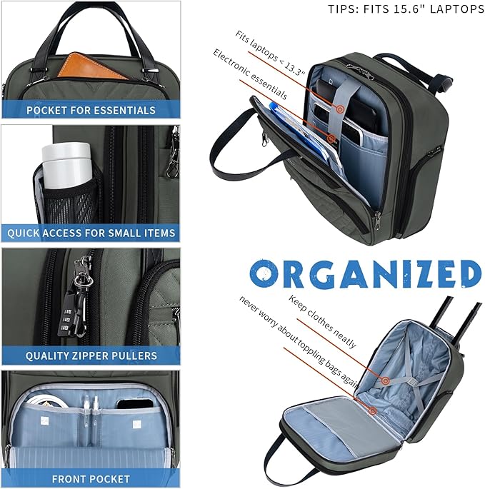 KROSER Carry On Underseat Multi-functional, 16-inch Underseater Lightweight - Image 4