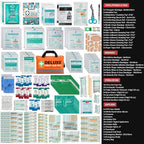 380 Pieces Deluxe First Aid Kit Compact Trauma Medical Kits - Image 5
