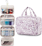 Travel Toiletry Bag for Women Large Hanging Makeup Bag Organizer Toiletries Bag - Image 4