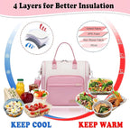 Aesthetic Lunch Box for Women Preppy Insulated Lunch Bag for Young Ladies - Image 4