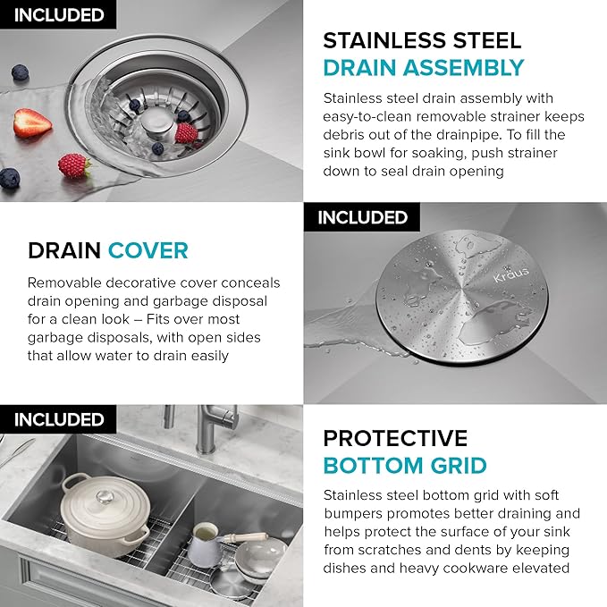 KRAUS Kore Workstation 30-inch Undermount 16 Gauge Stainless Steel Kitchen Sink - Image 6