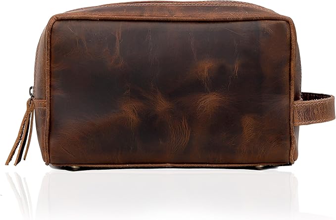 VC VINTAGE COUTURE Leather Toiletry Bag - Image 7