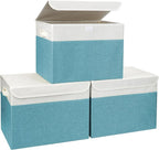 Large 17" 42 Quarts Collapsible Stackable Storage Bins by Bagnizer