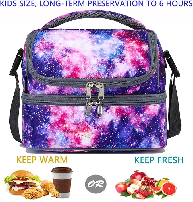 FlowFly Double Decker Cooler Insulated Lunch Bag Large Tote - Image 2