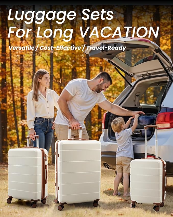 Luggage Sets 3 Piece, Expandable Hardside Suitcases - Image 2