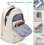 FOXLOVER Travel Laptop Backpack, Anti-Theft Slim Business Backpack, School - Image 2
