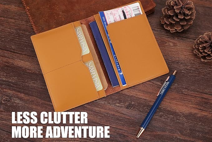 STAR VISTA Albatross Leather Travel Passport Holder, Minimalist Design - Image 6