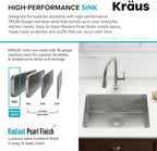 KRAUS Dex 25-Inch Undermount Single Bowl TRU16 Gauge Stainless Steel Kitchen - Image 7