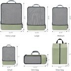BAGAIL 4 Set/6 Set/8 Set Compression Packing Cubes Travel Accessories - Image 2