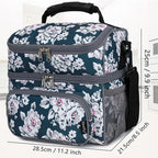 FlowFly Double Layer Cooler Insulated Lunch Bag Adult Lunch Box Large Tote Bag - Image 4