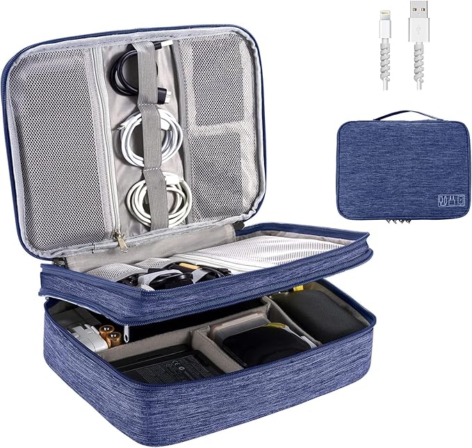 Electronics Organizer, OrgaWise Electronic Accessories Bag Travel Cable by OrgaWise