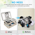 Electronic Organizer Travel Case, Travel Cord Organizer Case Portable - Image 4