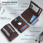 Airtag Wallet for Men, with Money Clip 10 Cards Metal Case Smart Slim Pop Up - Image 2