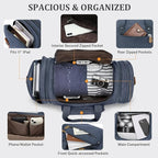 Gonex Canvas Duffle Bag for Travel 60L Expandable Duffel Weekend Overnight Bag - Image 4