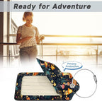 Retro Mushrooms Luggage Tags, 2 Pack Travel Cruise Tags - Image 5