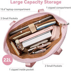 Tote Bag for Women with Zipper, Travel Tote Bags with Compartments Large - Image 5